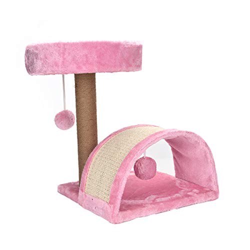Unicorn Style Pink Cat Scratching Post & Bed 