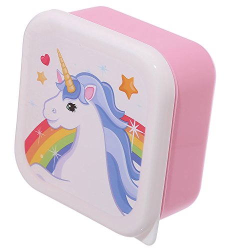 Set Of 3 Lunch Boxes - Unicorn Design