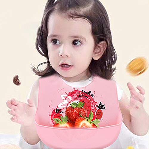 Unicorn Silicone Bibs With Soft Food Crumb Catcher Pocket | Pink & Blue | 2Pcs