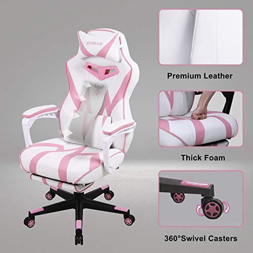 Unicorn Gaming Chair | Pink & White, Black