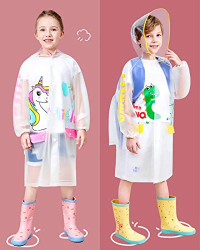 Girls & Boys Unicorn Rain Jacket | Transparent 