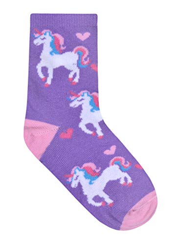Unicorn Purple Socks Girls 