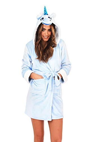 Blue Unicorn Dressing Gown Ladies 