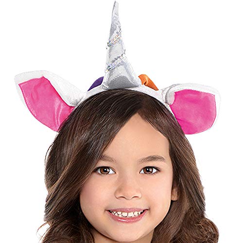 Girls Cute Rainbow Unicorn Costume | Dress, Headband, Tail