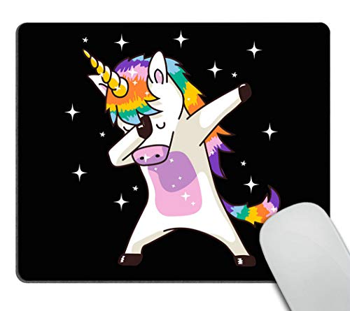 Funny unicorn mouse mat dancing