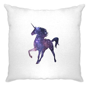 Unicorn Galaxy Stars Galactic Mythical Sparkle Rainbows Horse Horn Creature Legend Fabled Rampant Winged Slogan Cushion Cover Sofa Home Cool Birthday Gift Present