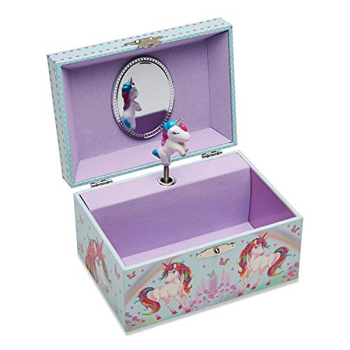 Purple unicorn design jewellery box musical 