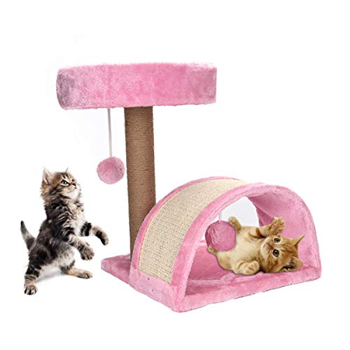 Pink Cat Scratching Post and Bed 