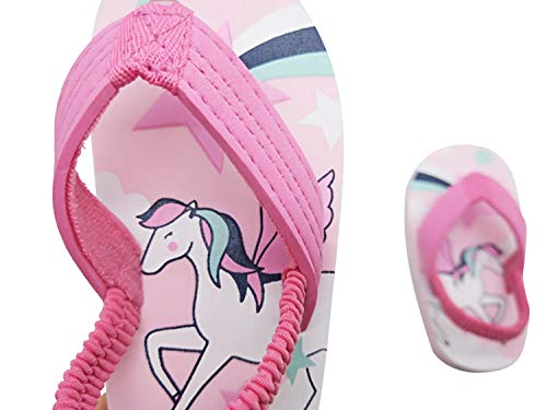 Cute Girls Unicorn Flip Flops With Strap 