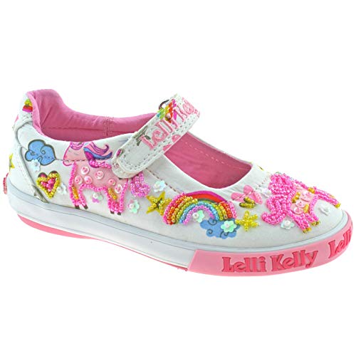 Lelli Kelly White unicorn girls shoes