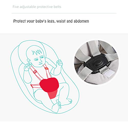 Electric Baby Bouncer | Comfort Swing Chair for Newborn | Unicorn Soft Toy | Grey