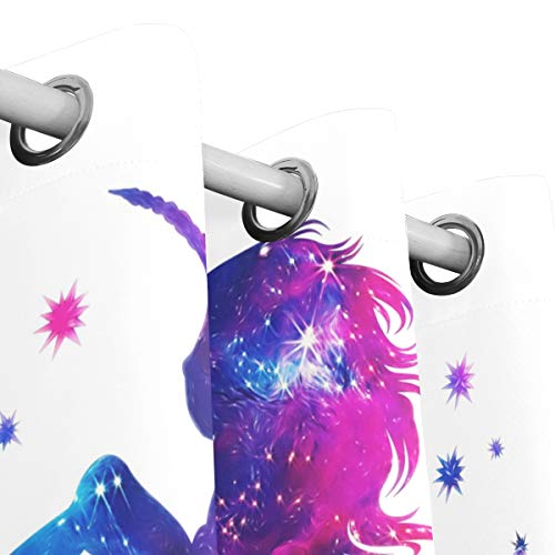 Unicorn Blackout Curtains White, Pink, Purple