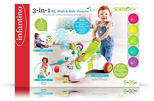 3-In-1 Sit, Walk & Ride Unicorn Toy