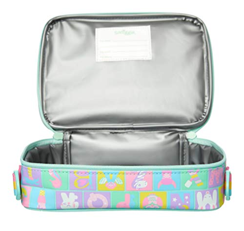 Smiggle Lunchbox 'Magic' Mini Lunch Box W/Strap | Minty Green