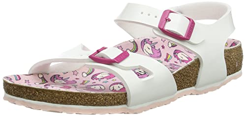 Birkenstock Boy's Rio Sandal, Unicorn White, 2 UK