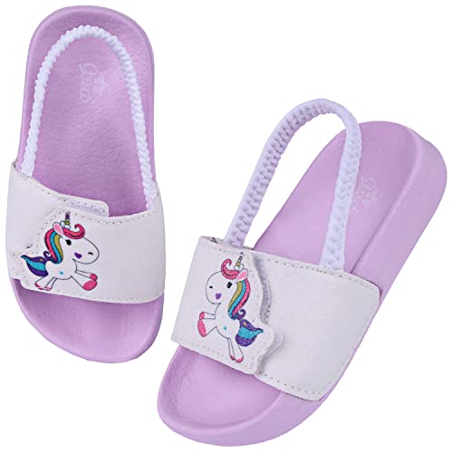 Cute Unicorn Girls Sliders | Lilac