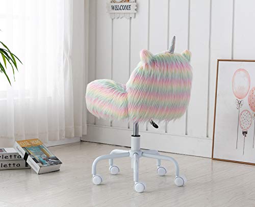 Wahson | Children Study Desk Chair | Unicorn Design | Height Adjustable Swivel Computer Chair 