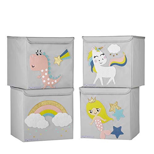 Grey Unicorn Toy Box Storage Box