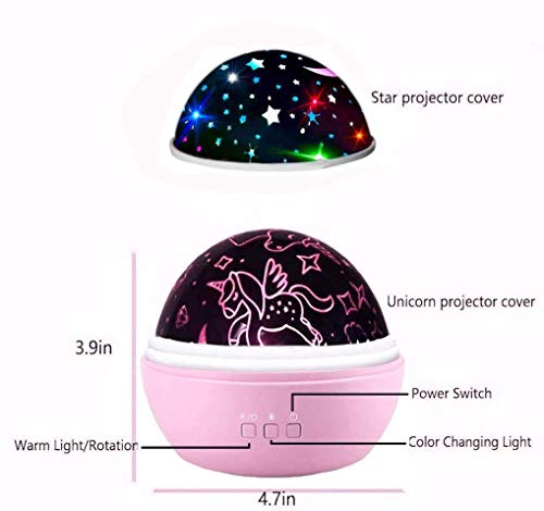 Girls Unicorn Night Light & Projector