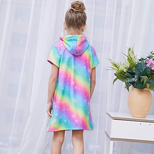 Hooded Unicorn Rainbow Beach Cover Up Towel