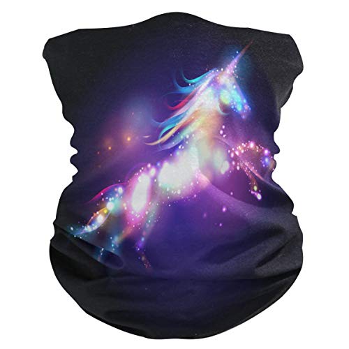 Cute Unicorn Windproof UV Protection Face Mask Bandanas Head Scarf Washable