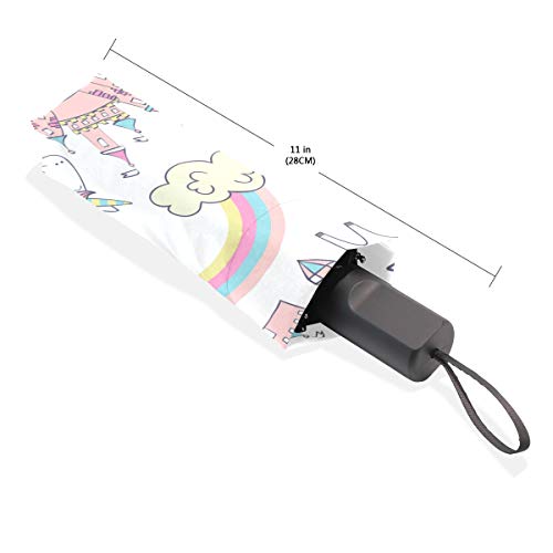 Magical Unicorn Compact Umbrella | Windproof | UV Protection | Travel Umbrella