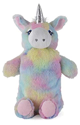 Rainbow Unicorn | Hot Water Bottle With Soft Plush Removable Cover