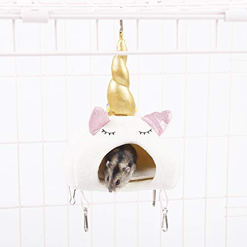 Small Animal Unicorn Pet Bed With Gold Horn | Pet Nest