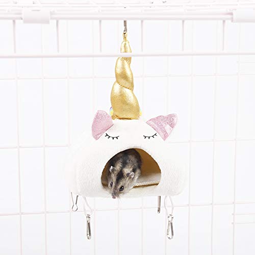 Small Animal Unicorn Pet Bed With Gold Horn | Pet Nest
