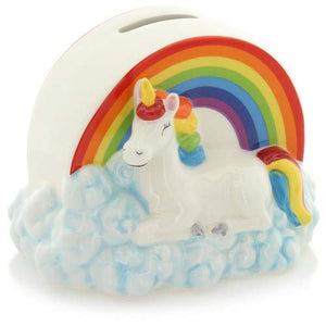 A Beautiful Cute Rainbow Unicorn Money Box For Children.