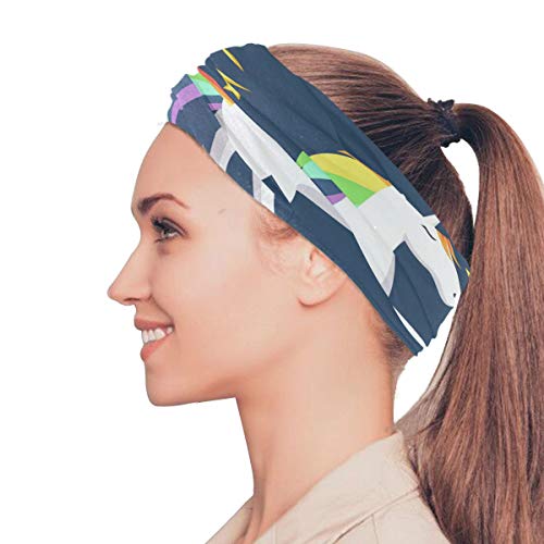 Unicorn Face Mask / Bandana Head Wear Balaclava - Navy Unicorn