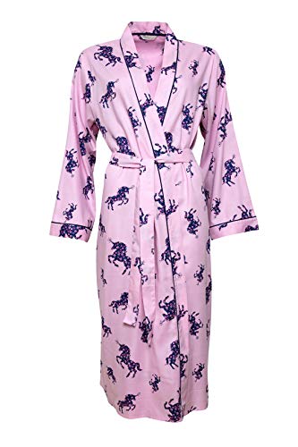 Ladies Pink Unicorn Print Dressing Gown | Purple Floral | Cyberjammies