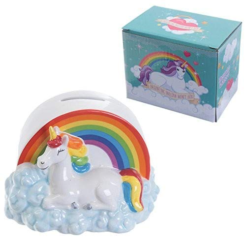 unicorn money box rainbow