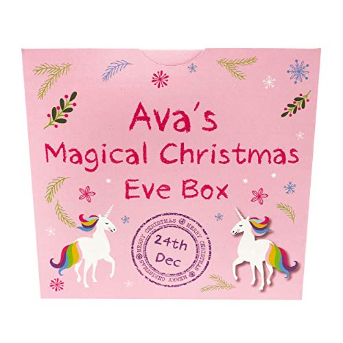 Christmas Eve Box Pink Unicorn Design