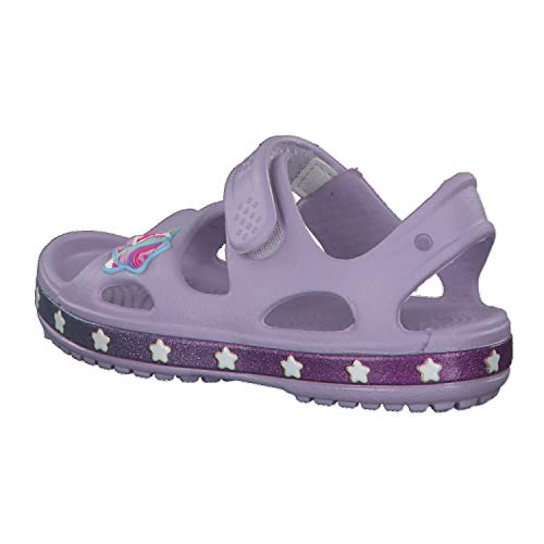 Crocs Unicorn Sandal Junior/ Kids- Lavender with Unicorn Motif and Stars