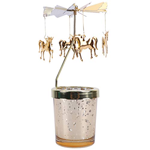 Unicorn Design | Metal Rotating Candle Holder | Spinning Tea Light Holder