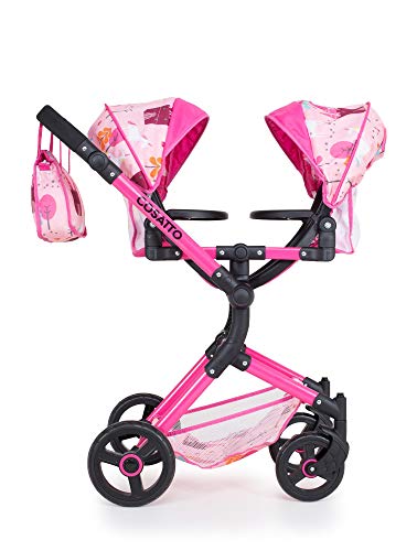 Cosatto Toodle Tandem Dolls Pram | Unicorn Land | With Matching Bag