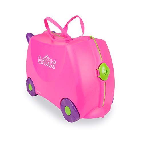 Trunki Children’s Ride-On Suitcase & Kid's Hand Luggage: Trixie (Pink) Unicorn