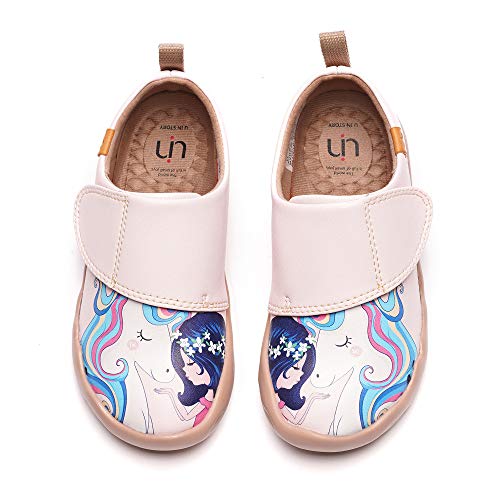 Unicorn and girl girls shoe hand painted