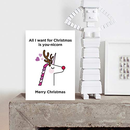 Unicorn Funny Christmas Card