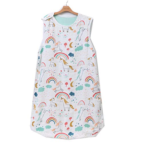 Unicorns Bamboo Muslin Cotton Baby Slumber Sleeping Bag For Summer Sleepsacks