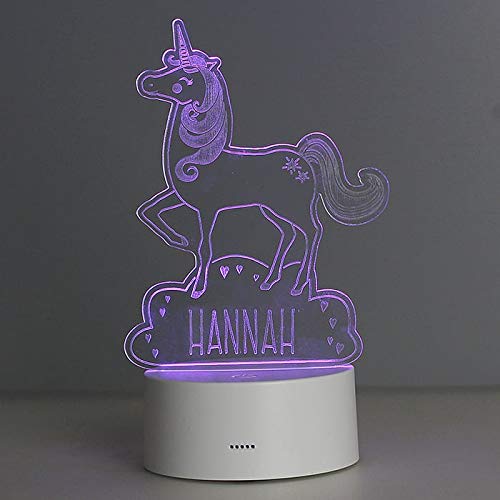 Personalised Unicorn LED Colour Changing Night Light Unicorn Homeware Accessories