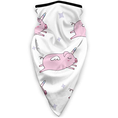 Pink Pig Unicorn Bling Outdoor Face Mouth Mask / Scarf / Face Shield