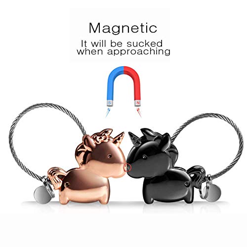 Cute Magnetic Kissing Unicorn Key ring 