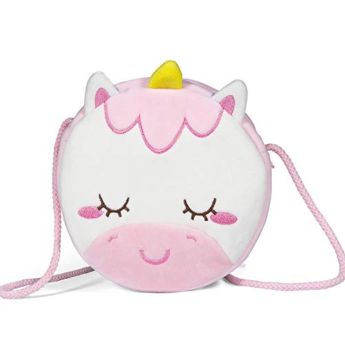Cute Little Unicorn Girls Shoulder Bag | White