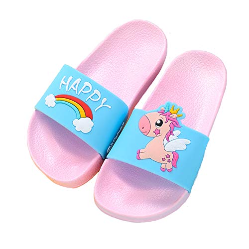 Happy Unicorn pool sliders blue pin rainbow cloud
