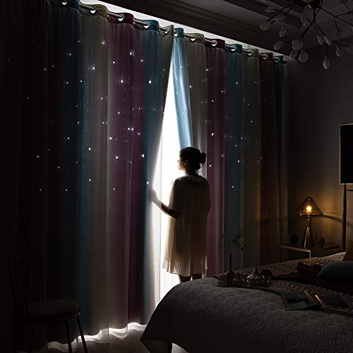 Blackout Star Curtain | Rainbow Coloured