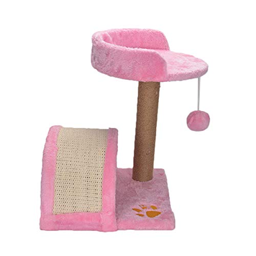 Cat Pink Scratching Post & Bed 
