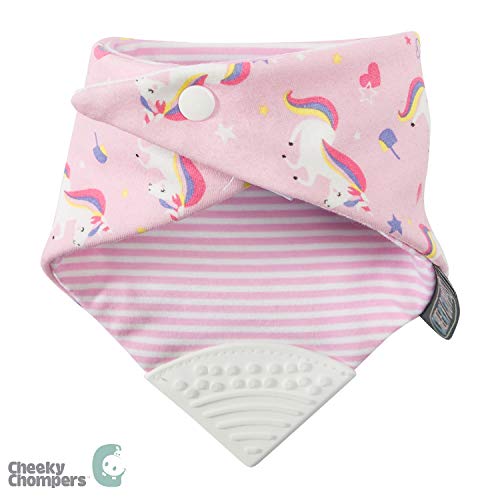 Unicorn Teething Dribble Bib Girls