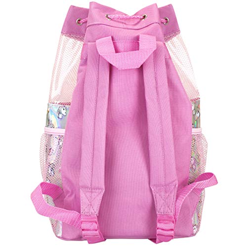 Unicorn Swim PE Kit Bag | Emoji Kids | Pink Silver